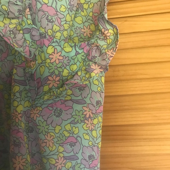 THML baby doll floral green mock neck top - Picture 5 of 6